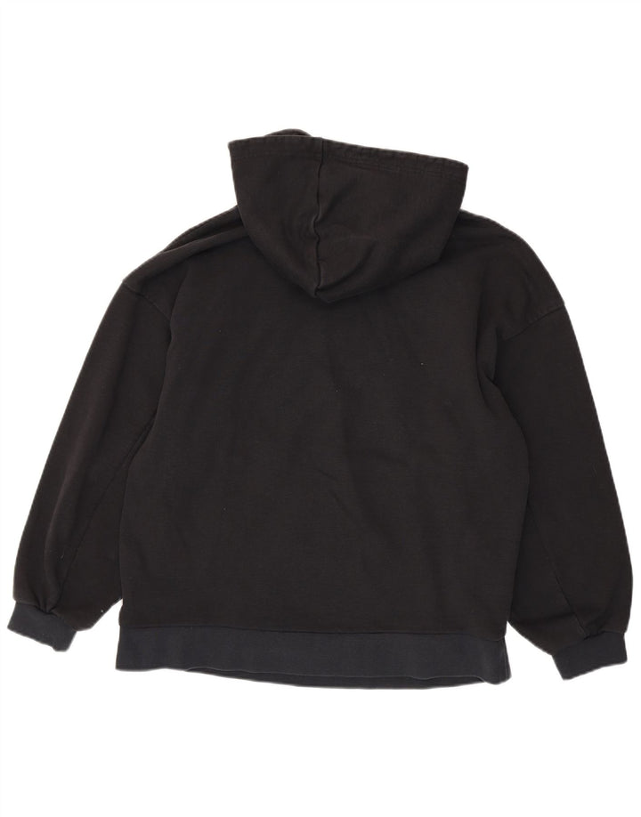 ADIDAS Pull à capuche surdimensionné pour femme UK 10 Petit coton floral noir