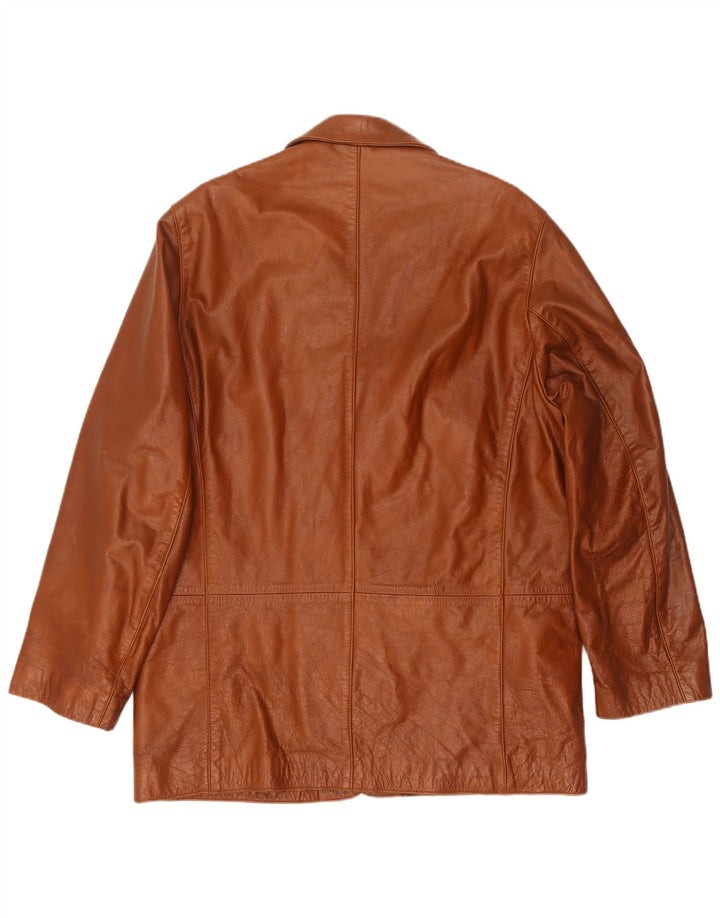 Union River Veste blazer en cuir à 3 boutons pour homme EU 48/50 Marron moyen