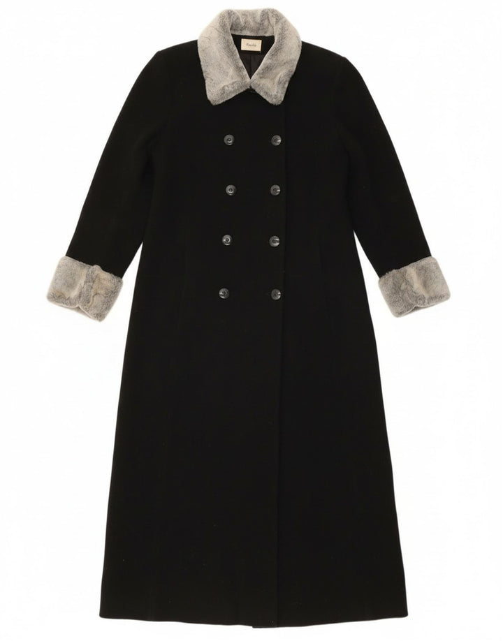 Manteau Croisé Femme Pimkie IT 44 Laine Noir Moyen