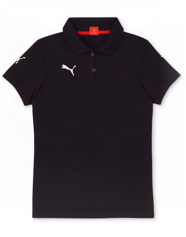 Puma Polo graphique pour femme UK 12 Bleu marine moyen Polyester