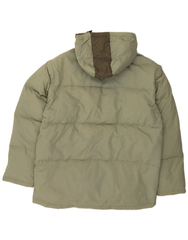 Fila Veste matelassée à capuche pour hommes UK 44 2XL Vert Polyamide