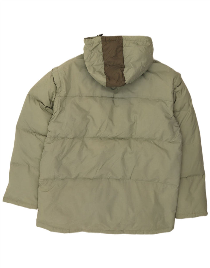 Fila Veste matelassée à capuche pour hommes UK 44 2XL Vert Polyamide