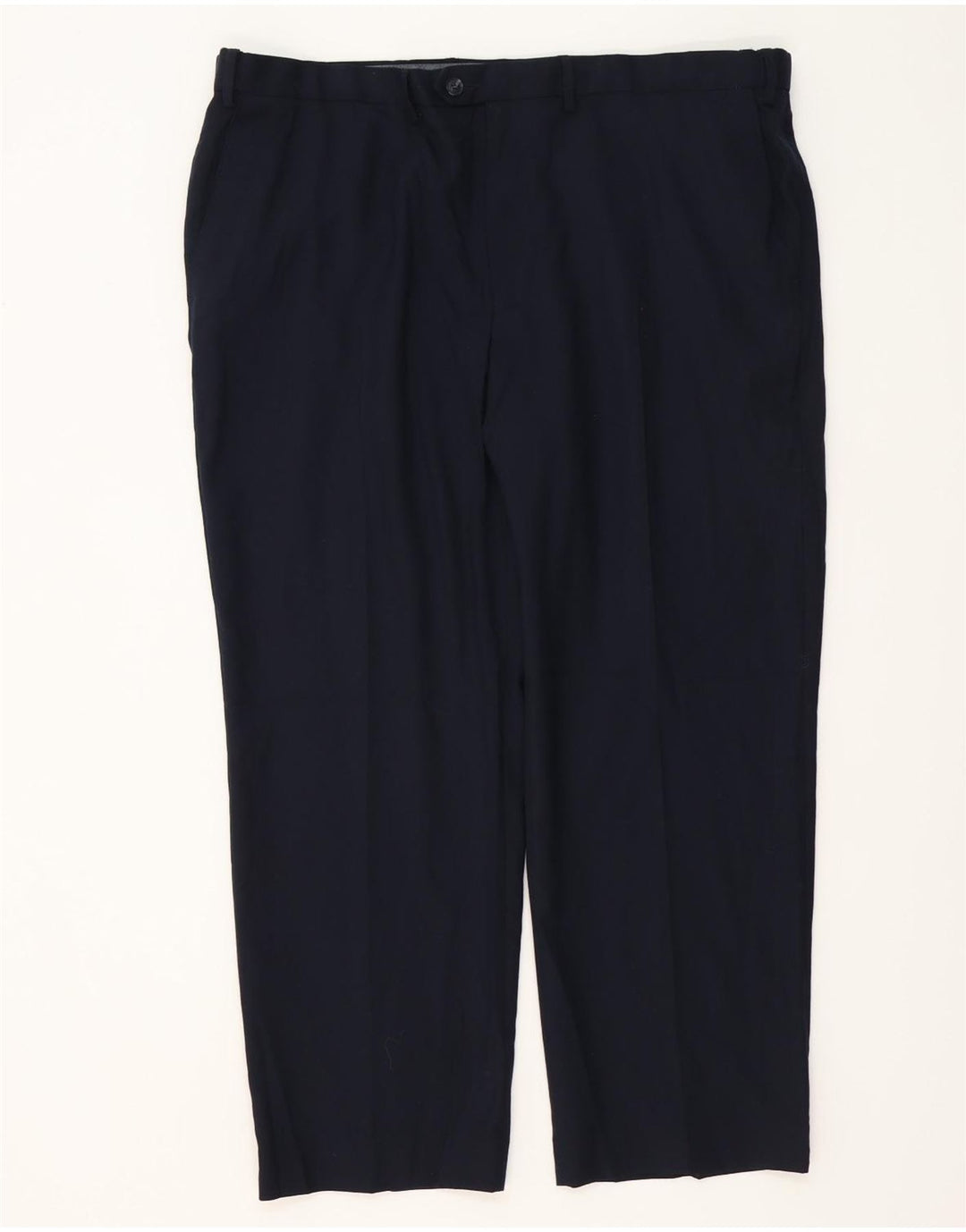 MARKS & SPENCER Pantalon de Costume Regular Fit Homme W42 L29 Laine Bleu Marine