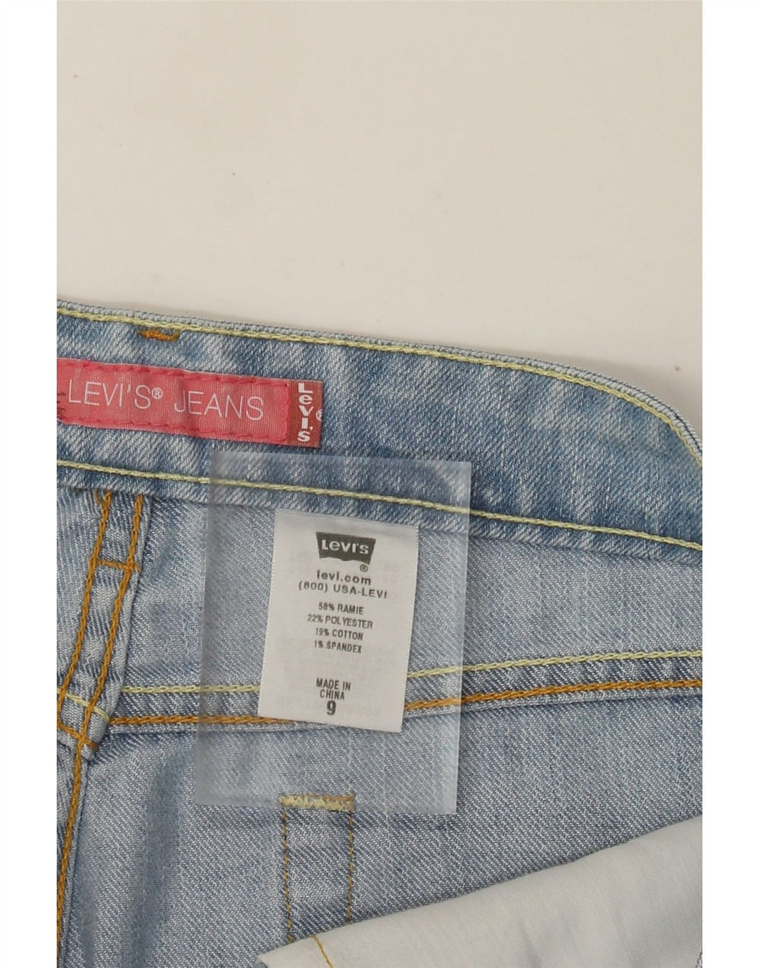 Levi's Bermuda Denim Femme US 9 Medium W32 Bleu Ramie