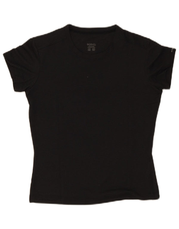 Columbia T-Shirt Femme Top UK 12 Medium Noir Polyester