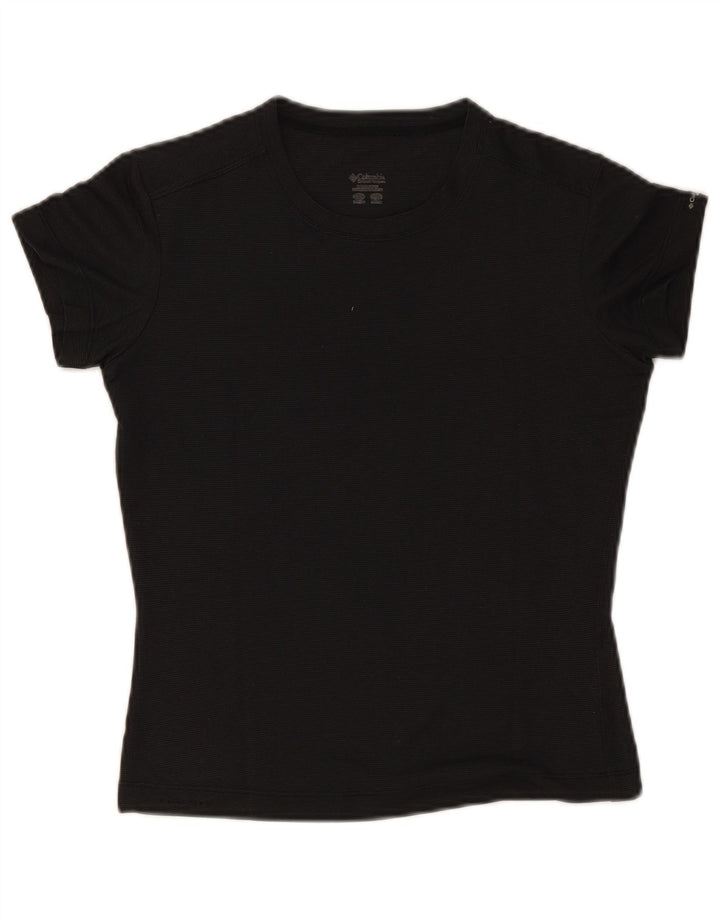 Columbia T-Shirt Femme Top UK 12 Medium Noir Polyester