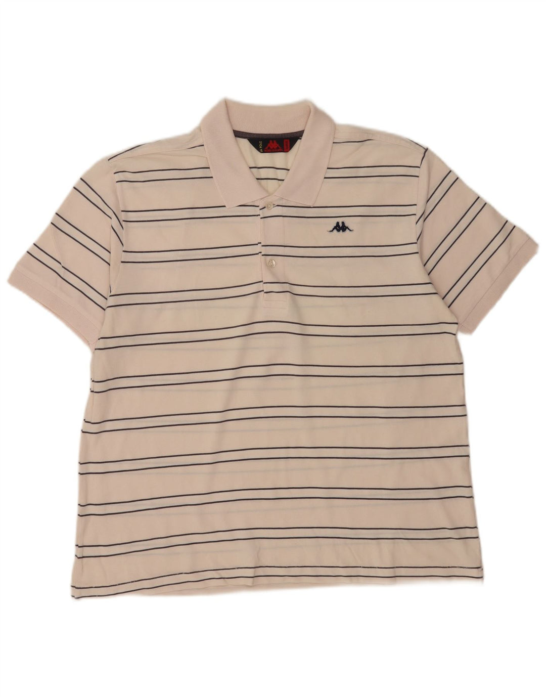 Kappa Polo Homme Large Rose Rayé