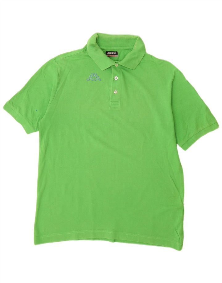 KAPPA Polo Homme Vert Moyen Coton