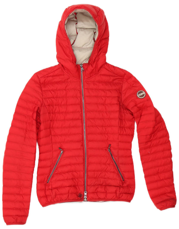 Colmar Veste matelassée à capuche pour femme IT 38 2XS Rouge Polyester