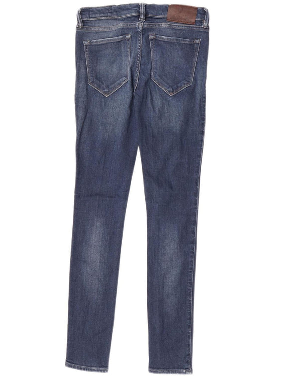 All Saints Femme Ashby Jean Skinny Taille Basse W27 L30 Bleu