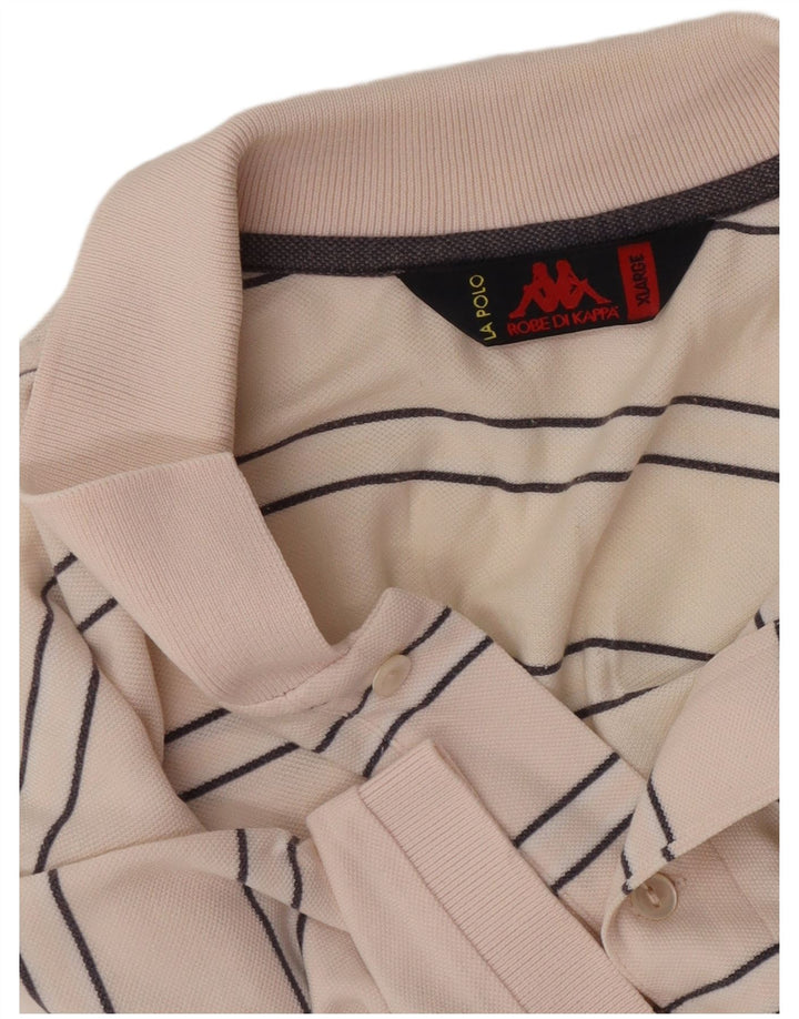Kappa Polo Homme Large Rose Rayé