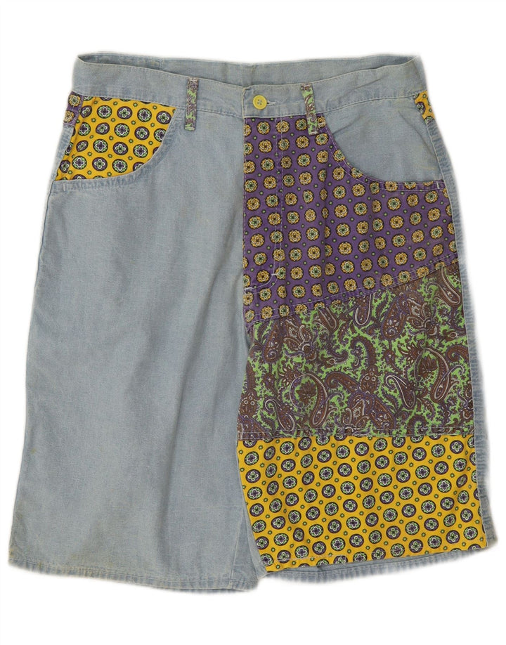 Fordocks Bermuda Homme IT 46 Small W30 Bleu Patchwork Coton