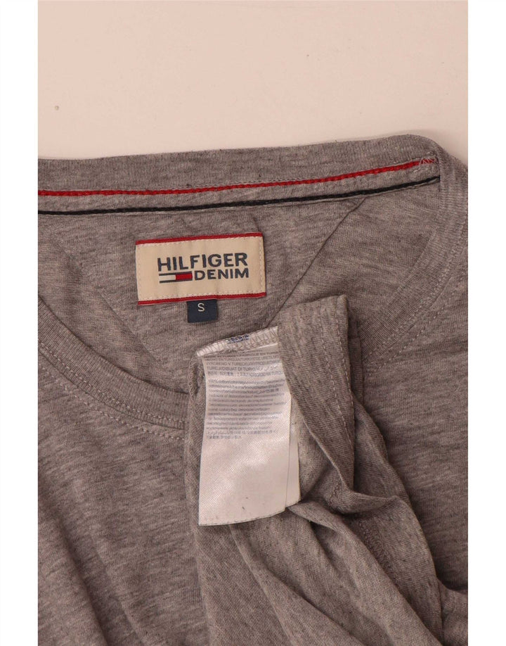 Tommy Hilfiger Haut à manches longues pour homme en coton moucheté gris petit