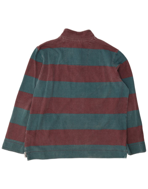Crew Clothing Mens Zip Neck Sweatshirt Jumper 2XL Multicoloured Striped