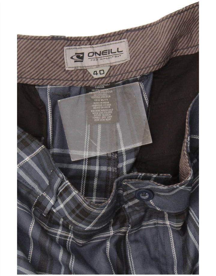 O'Neill Short Chino Homme W40 XL Bleu Marine Plaid Polyester