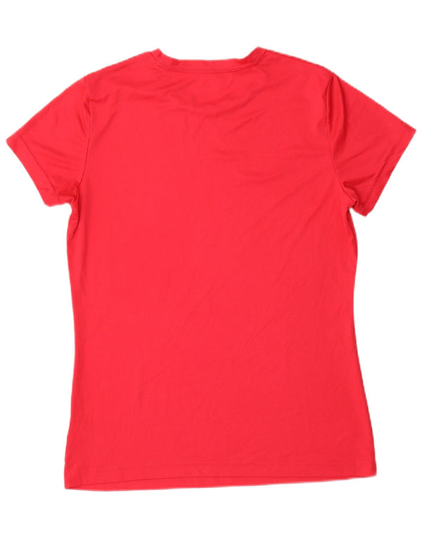 Reebok Femme Graphic T-Shirt Top UK 14 Large Rose Polyester