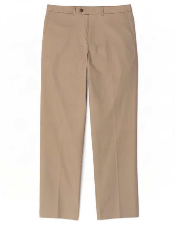 Marks & Spencer Pantalon de Costume Droit Homme W34 L29 Coton Beige