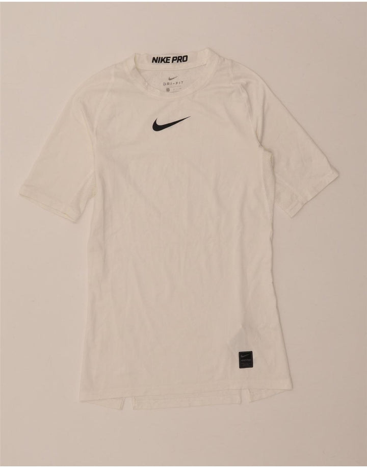 Nike Hommes Dri Fit Graphic T-Shirt Haut Petit Blanc Polyester