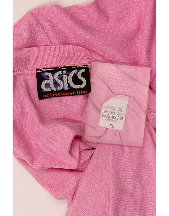 Asics T-Shirt Graphique Homme Top XL Coton Rose