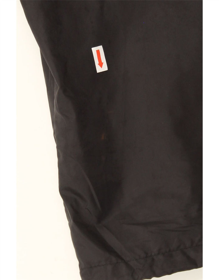 CHAMPION Mens Graphic Hooded Rain Jacket UK 42 XL Black Polyamide Vintage Champion and Second-Hand Champion from Messina Hembry 
