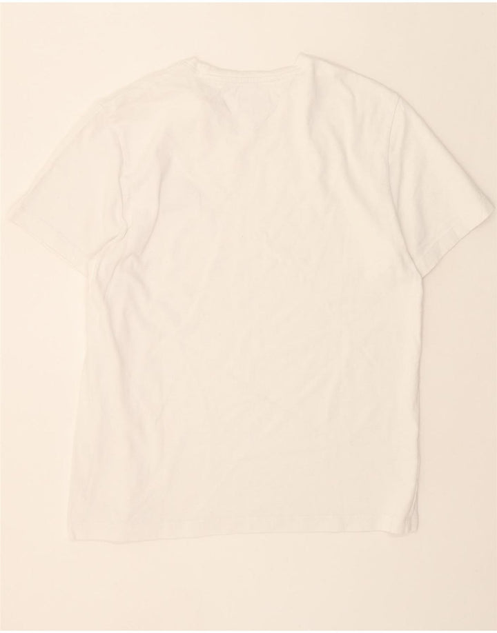 TOMMY HILFIGER Mens Graphic T-Shirt Top Large White Vintage Tommy Hilfiger and Second-Hand Tommy Hilfiger from Messina Hembry 