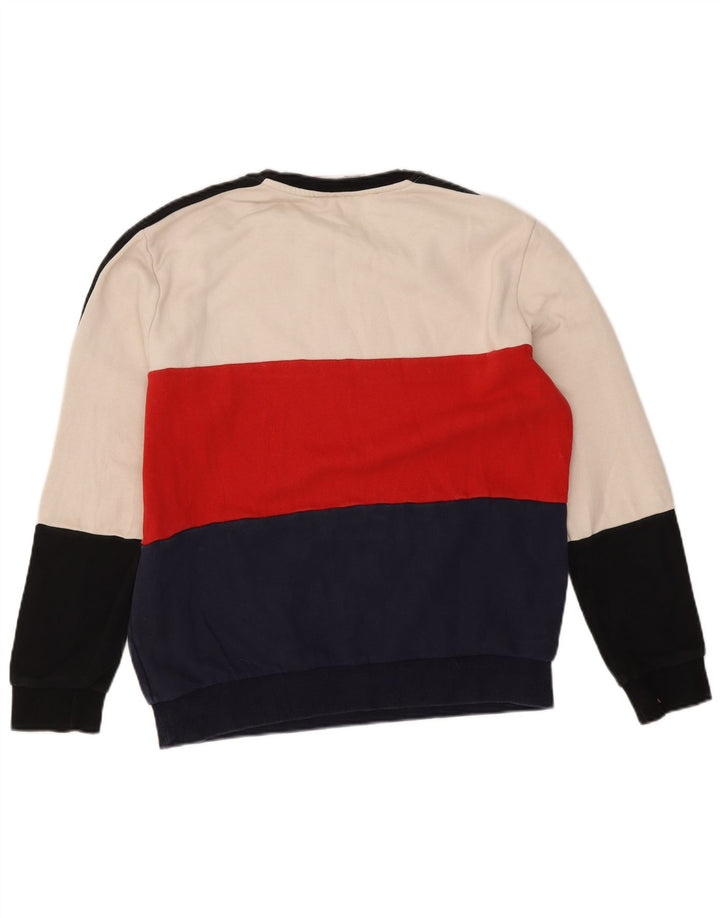 Fila Homme Graphic Sweatshirt Jumper Petit Multicolore Colourblock Coton