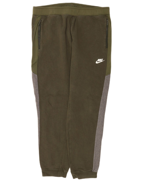 Nike Pantalon de survêtement pour homme XL Kaki Colourblock Coton