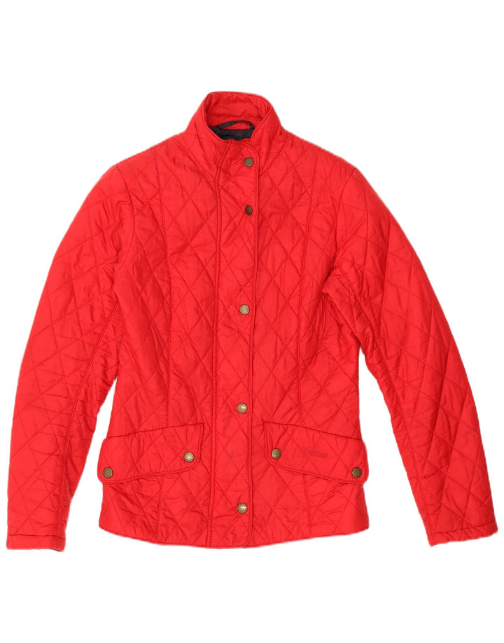 Barbour Veste matelassée pour femme UK 10 Small Rouge Polyamide