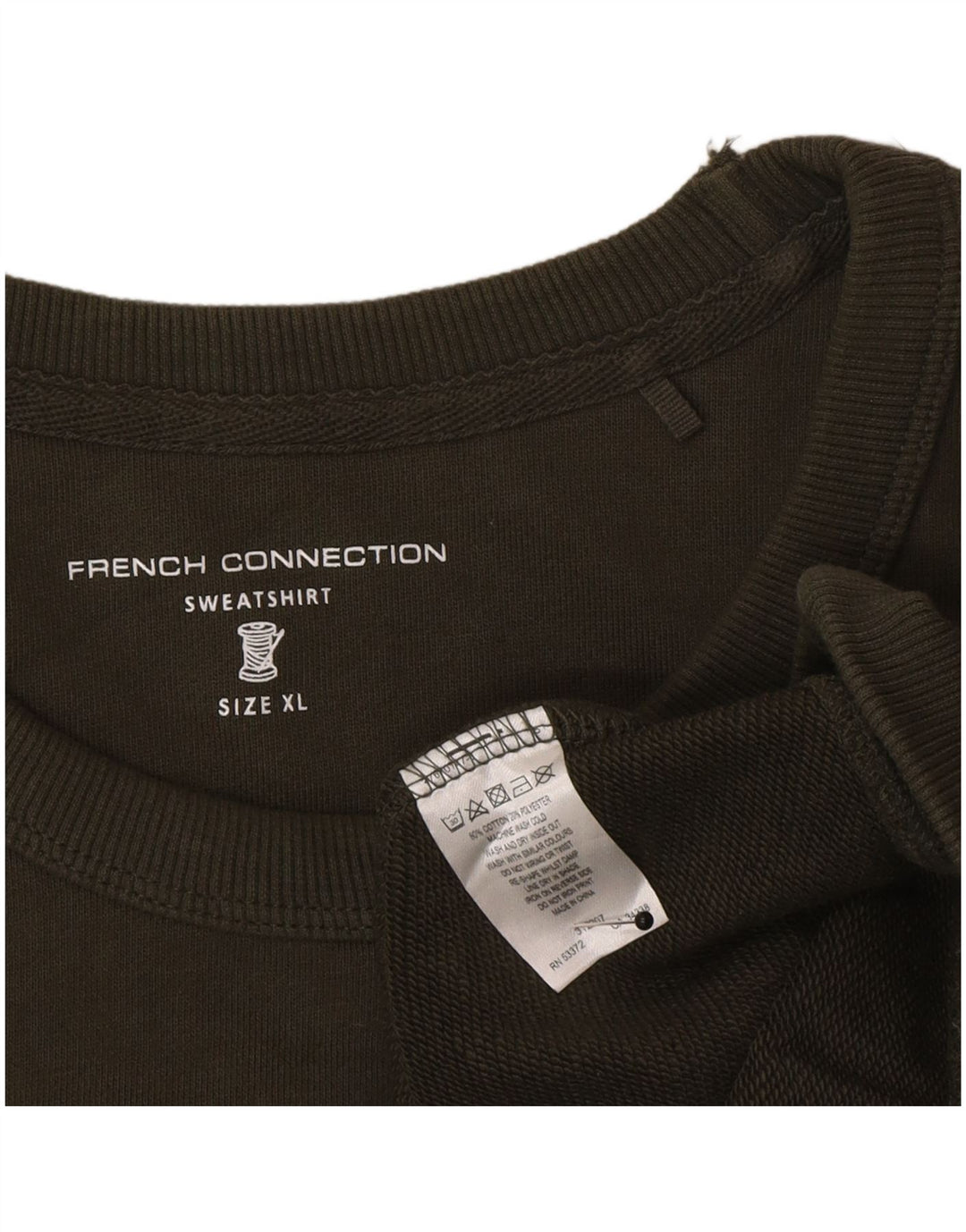 French Connection Sweat-Shirt Homme XL Kaki Coton