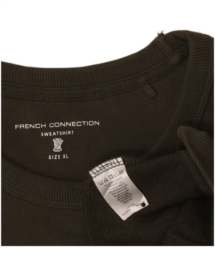 French Connection Sweat-Shirt Homme XL Kaki Coton