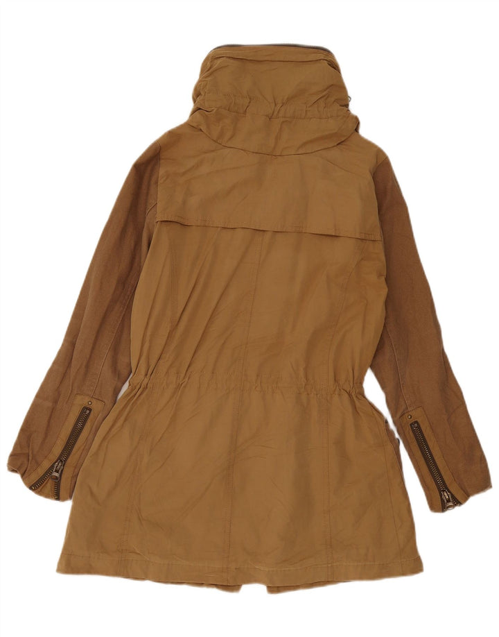 Zara Veste Parka surdimensionnée pour femme UK 6 XS Beige