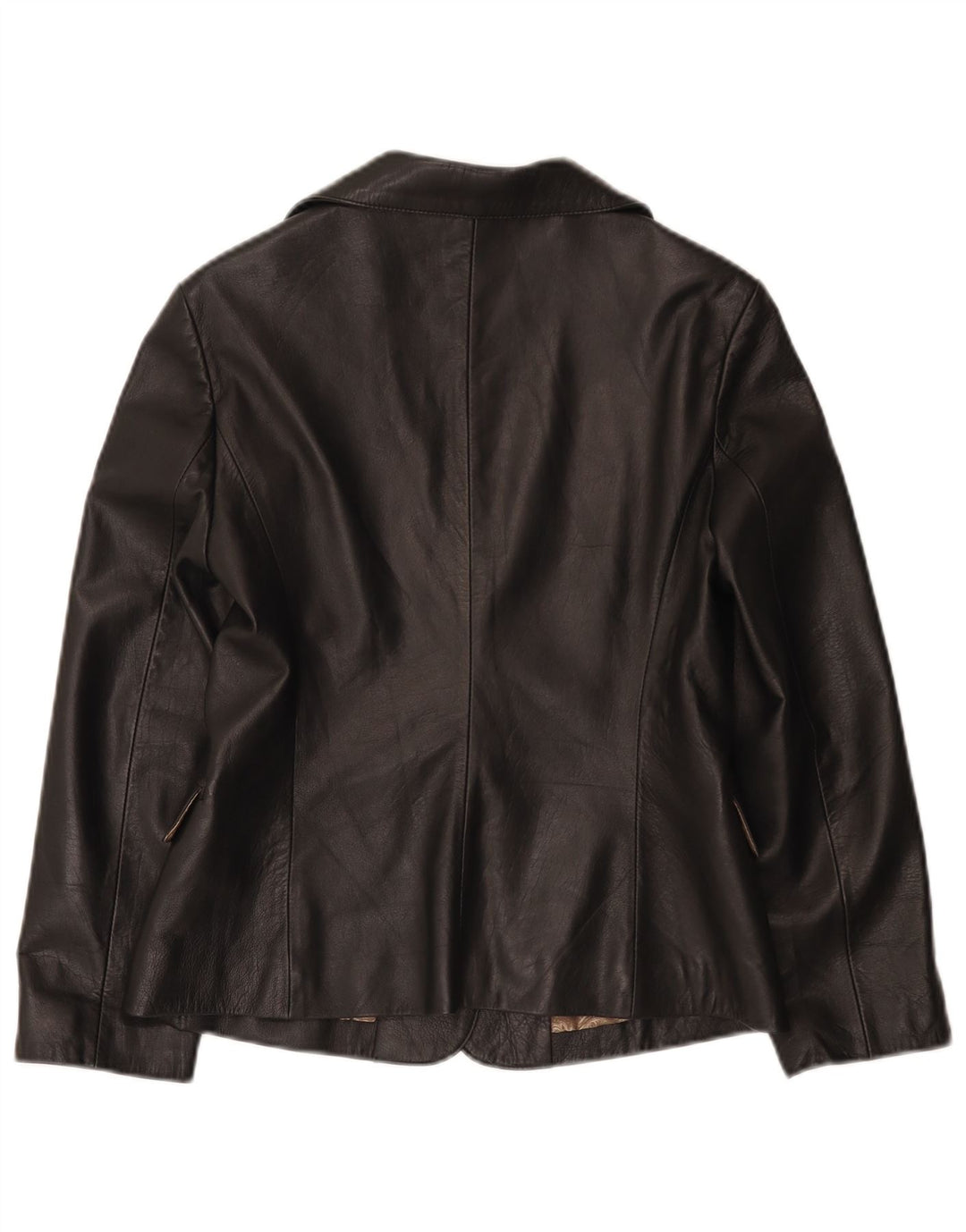 Icinoo Veste blazer en cuir à 1 bouton pour femme UK 10 Small Noir