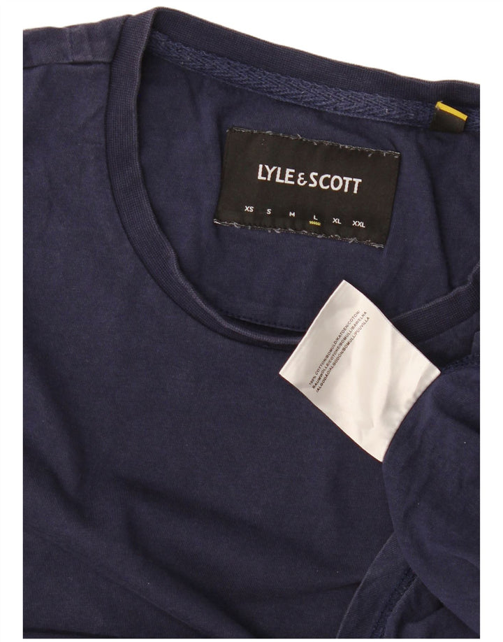 Lyle & Scott T-Shirt Homme Haut Large Bleu Marine Coton