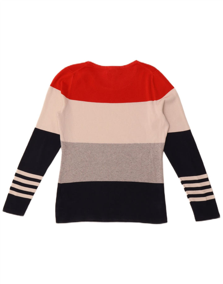 Tommy Hilfiger Pull à col bateau pour femme UK 14 Medium Multicolore
