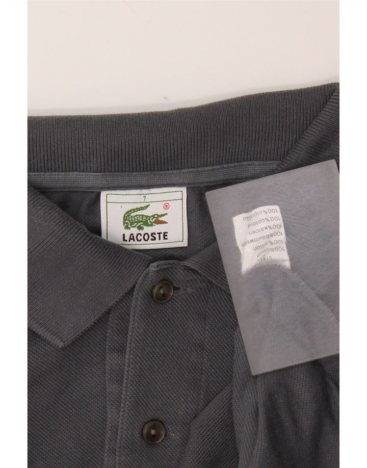 Lacoste Polo Homme Taille 7 2XL Gris Coton