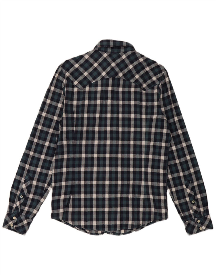 Lee Chemise Slim Fit Homme Petit Carreau Bleu Coton