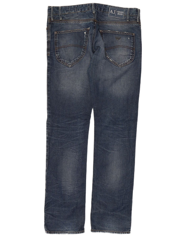 Armani Jeans Slim en détresse pour hommes W33 L33 coton bleu
