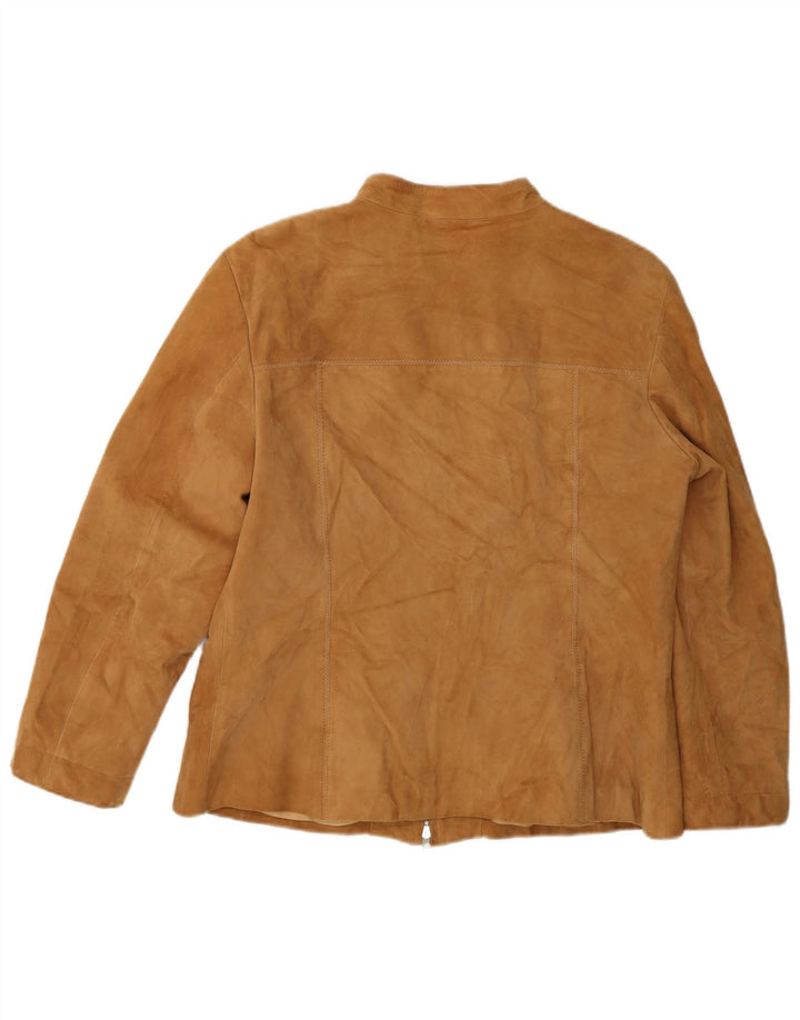 Moonstone Veste en Daim Femme IT 46 Grand Cuir Marron