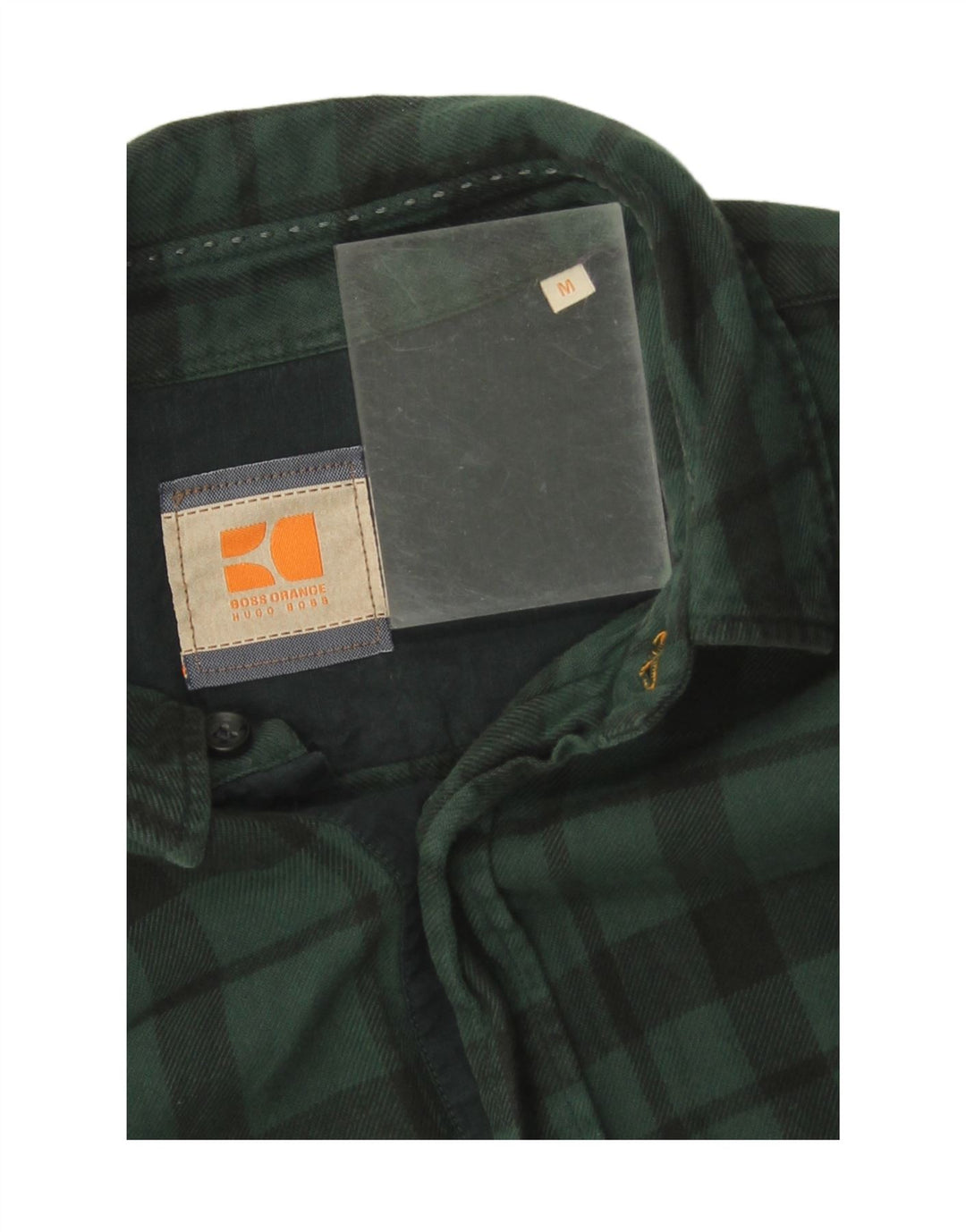 Hugo Boss Chemise en flanelle en coton à carreaux vert moyen