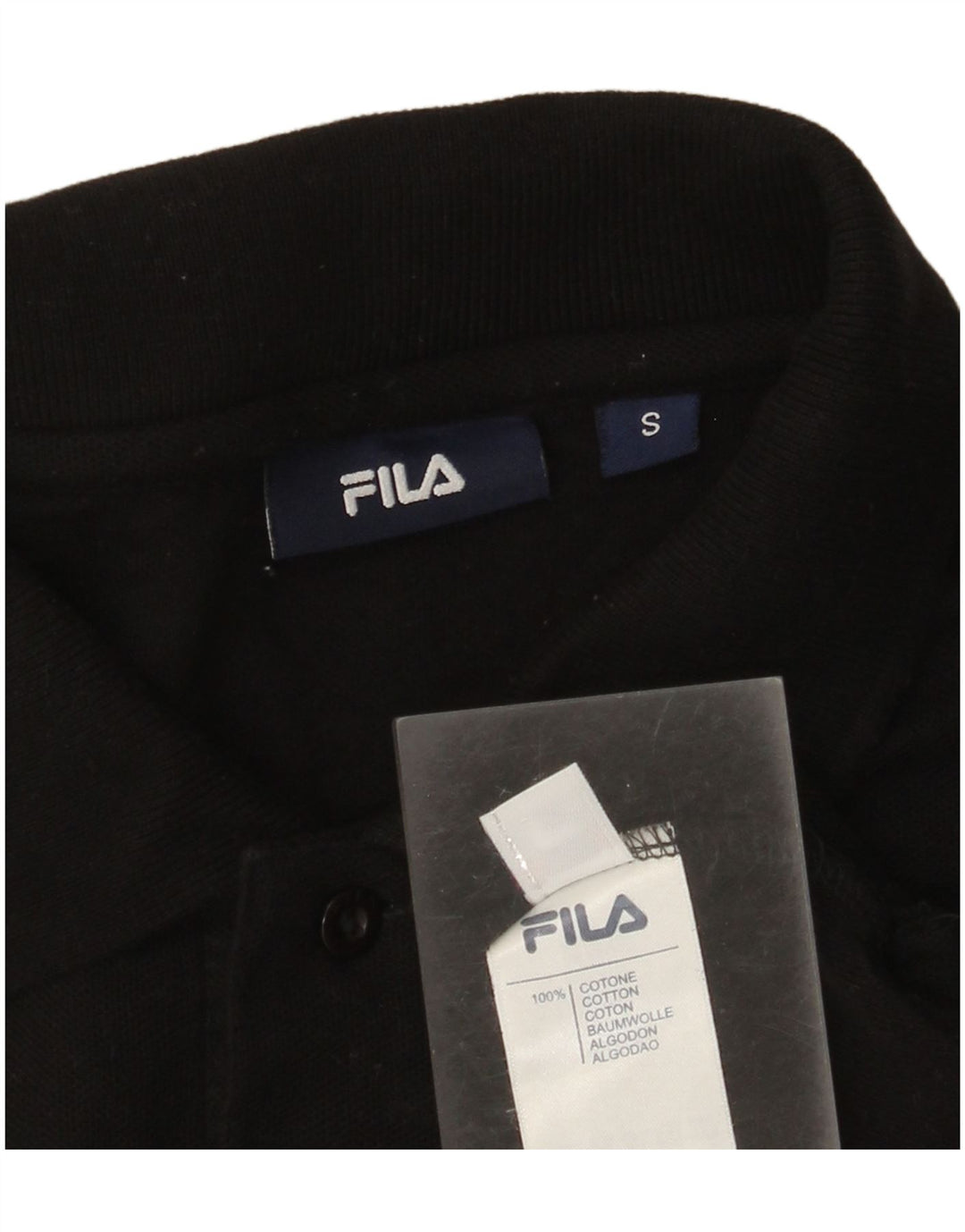 Fila Polo Homme Petit Noir Coton