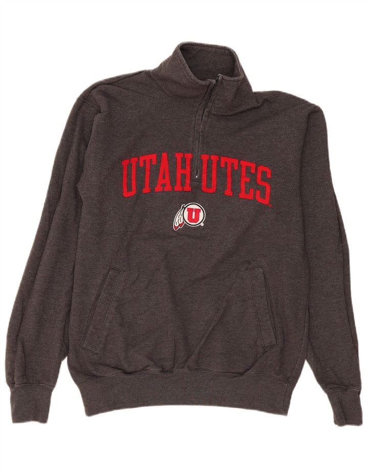 Champion Sweat-Shirt Graphique Utah Utes Homme Gris Moyen Moucheté