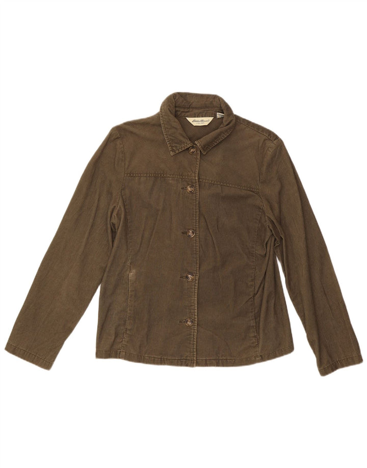 Eddie Bauer Veste en velours côtelé pour femme UK 14 Coton kaki moyen