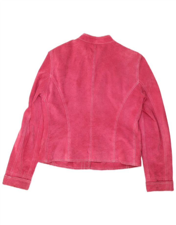 Conbipel Veste En Daim Femme IT 46 Grand Cuir Rose