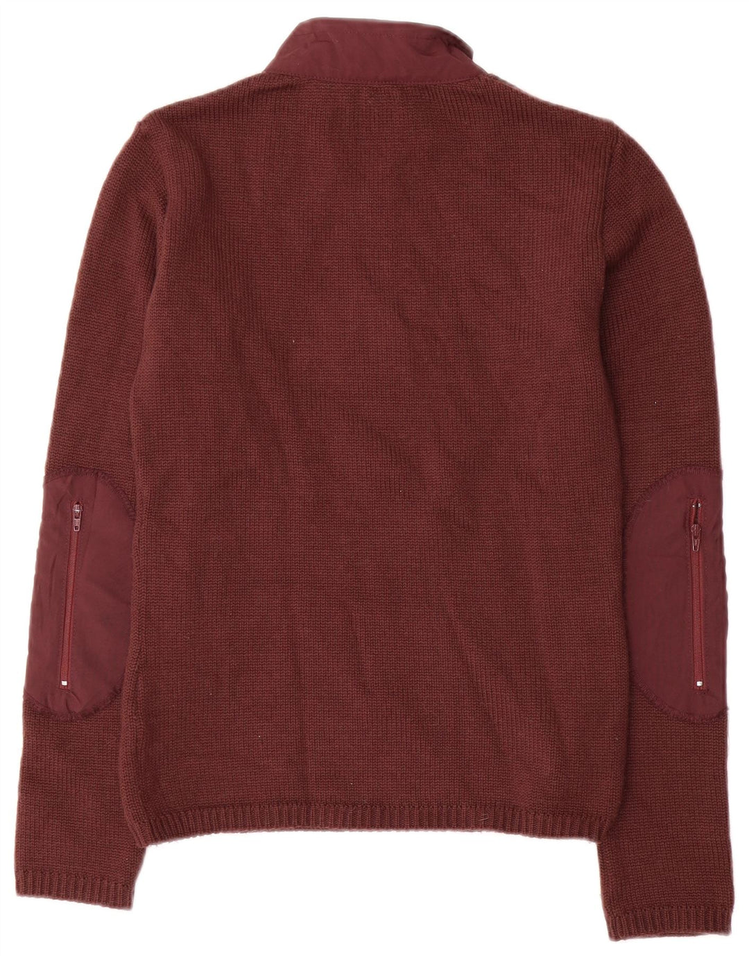 FILA Pull à col zippé pour femme UK 12 Laine marron moyen