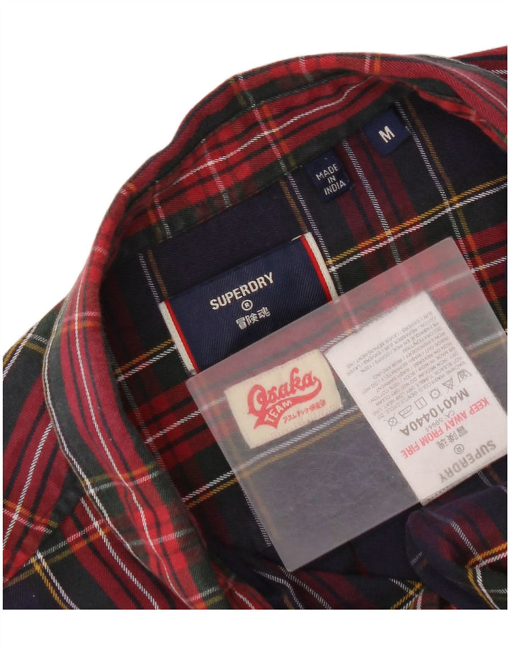 Superdry Chemise Flanelle Homme Bleu Marine Moyen Carreaux Coton