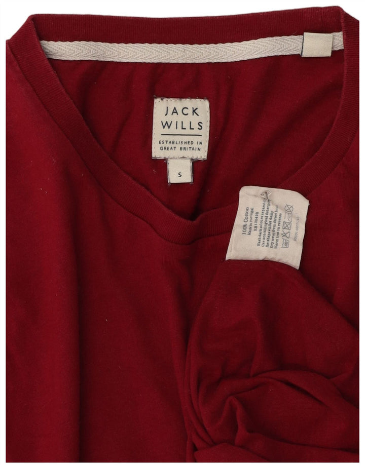Jack Wills T-shirt graphique pour homme en coton rouge petit