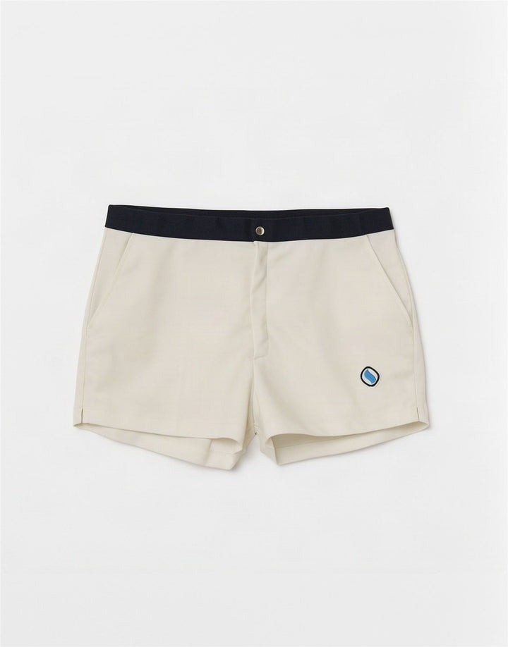 Short décontracté vintage pour hommes IT 50 Large W30 Blanc Colourblock Polyester