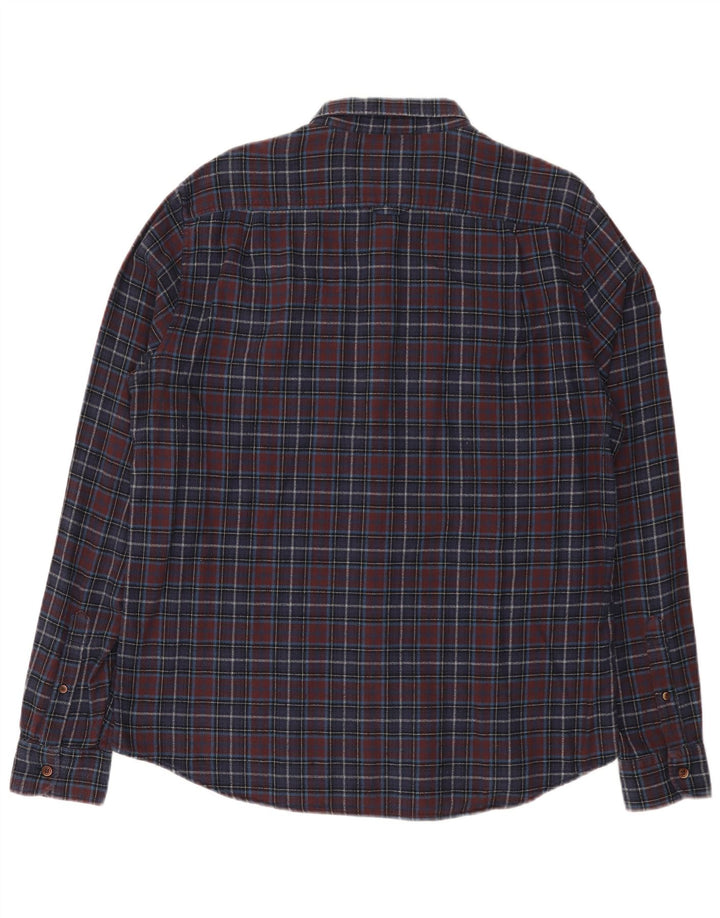 Superdry Chemise en flanelle coupe classique pour homme 2XL Bleu marine à carreaux