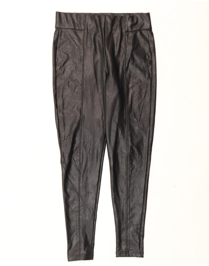 Marks & Spencer Legging en similicuir pour femme UK 12 Noir moyen Polyester