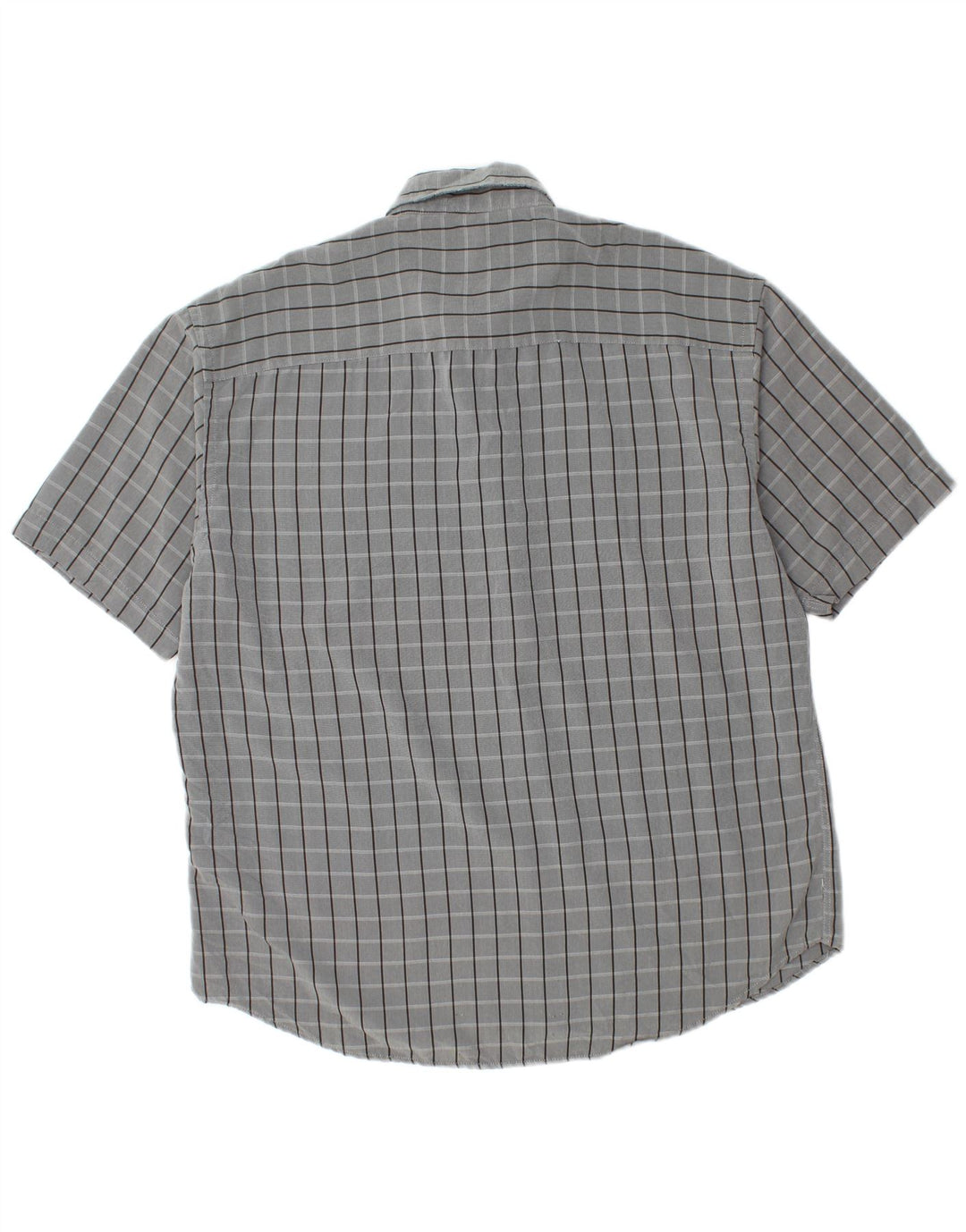 Pierre Cardin Chemise à manches courtes homme XL gris carreaux polyester
